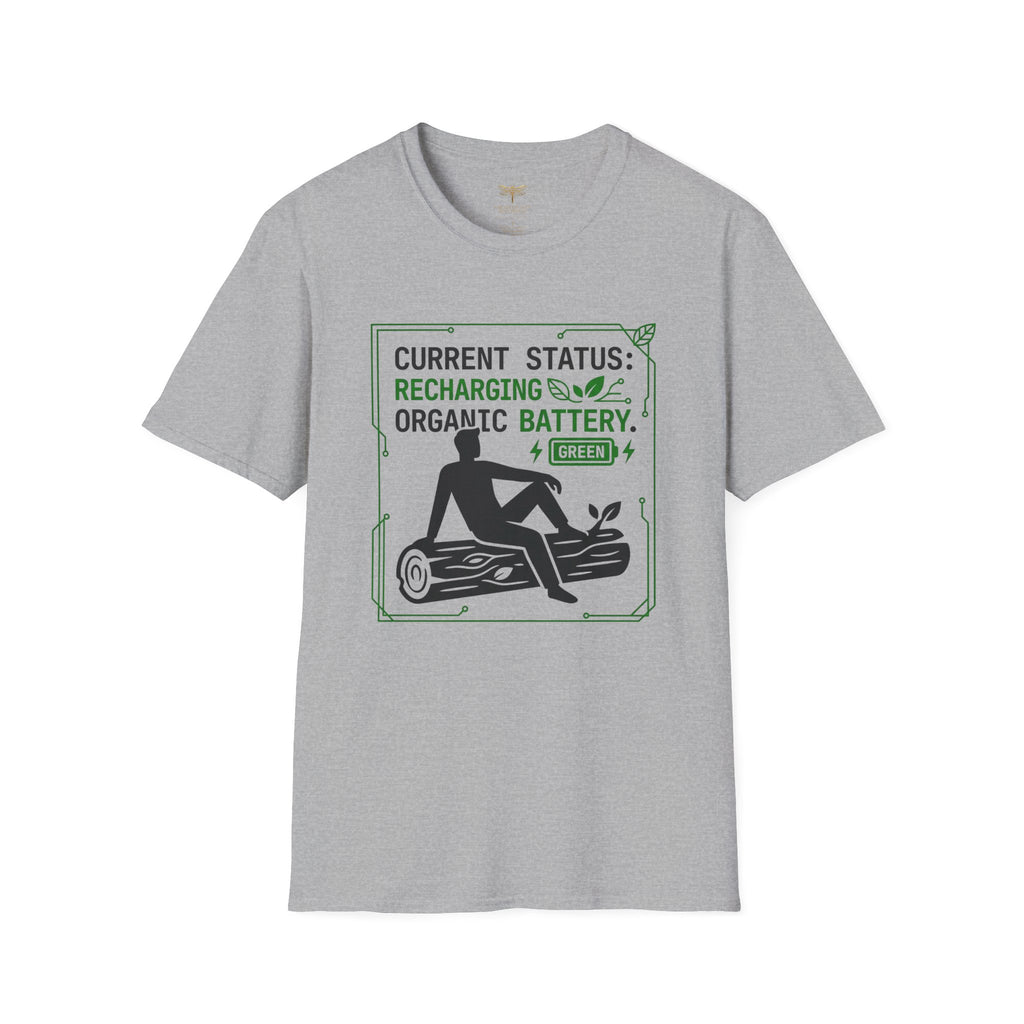 Current Status Recharging Organic Battery T-Shirt
