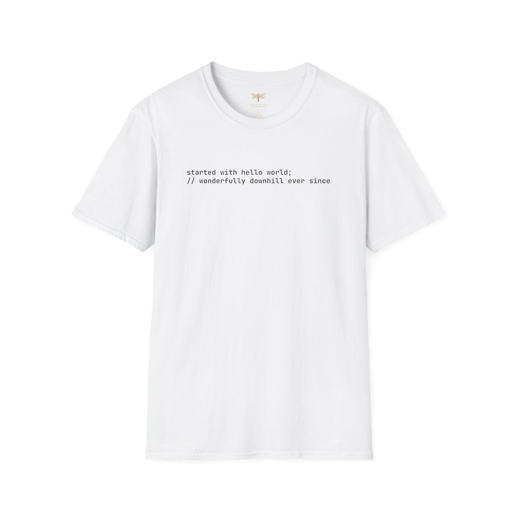 Started With Hello World (text)  T-Shirt