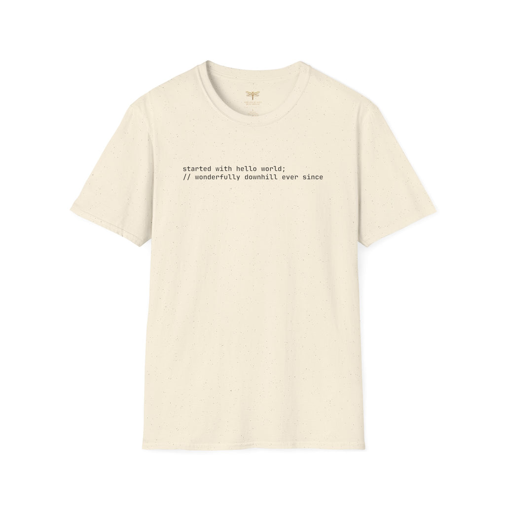 Started With Hello World (text)  T-Shirt
