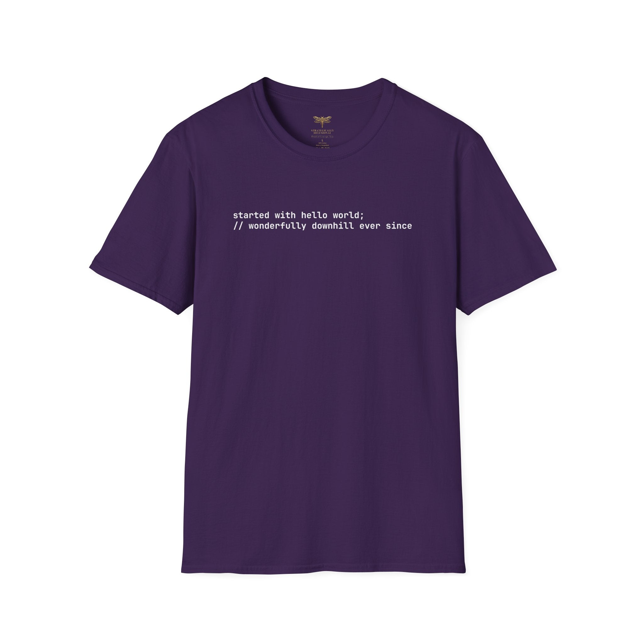 Started With Hello World (text)  T-Shirt